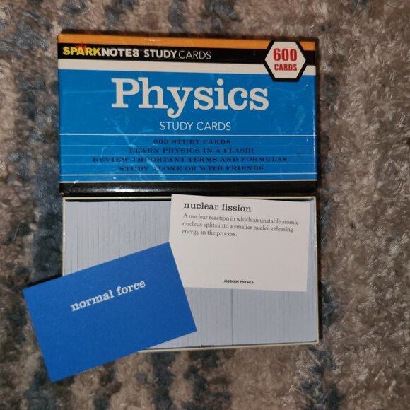 PHYSICS SPARKNOTES STUDY CARDS 600 Flash cards - Picture 2 of 8